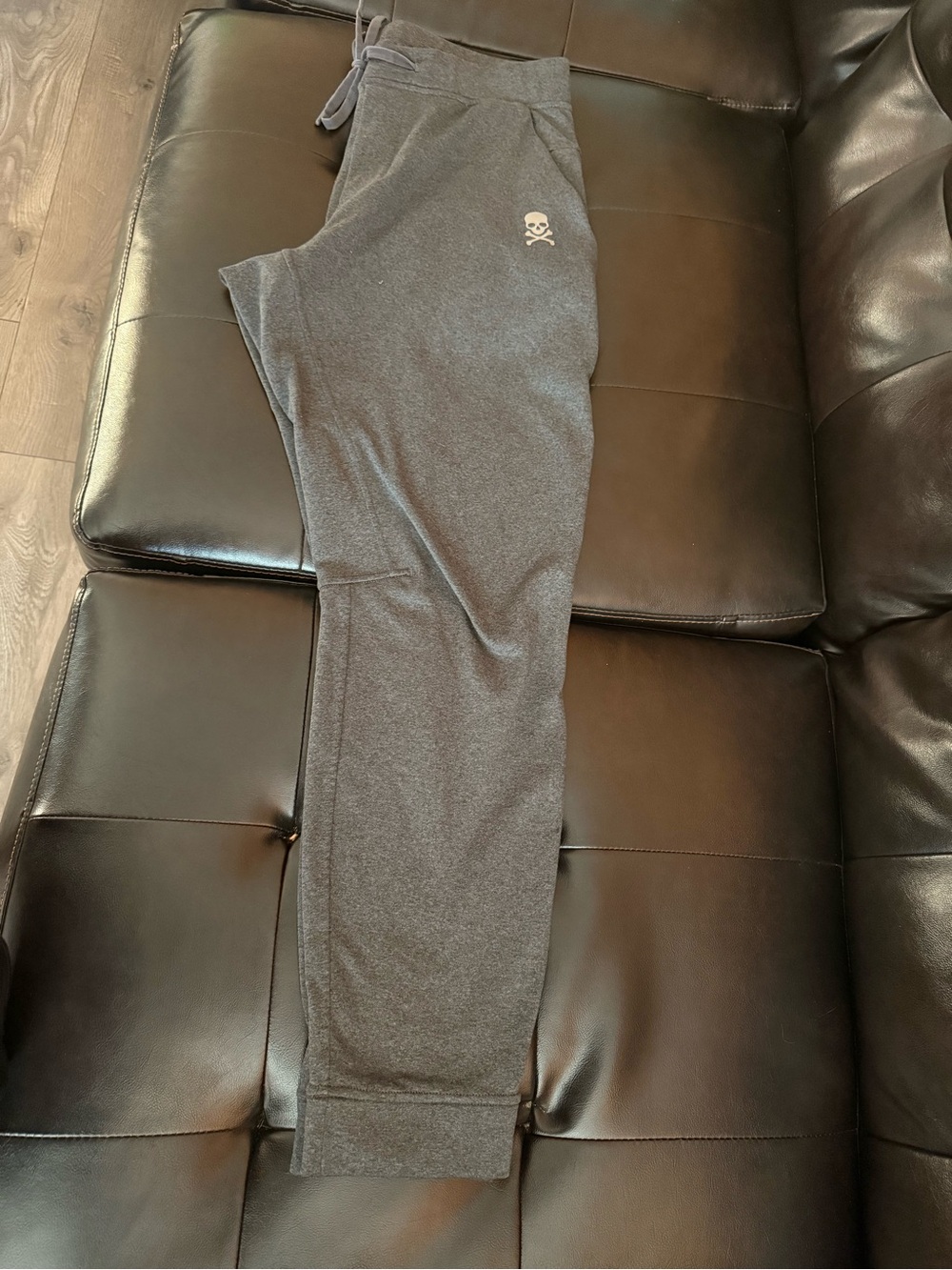 Men's Gray Skull Jogger Pants - Unbranded